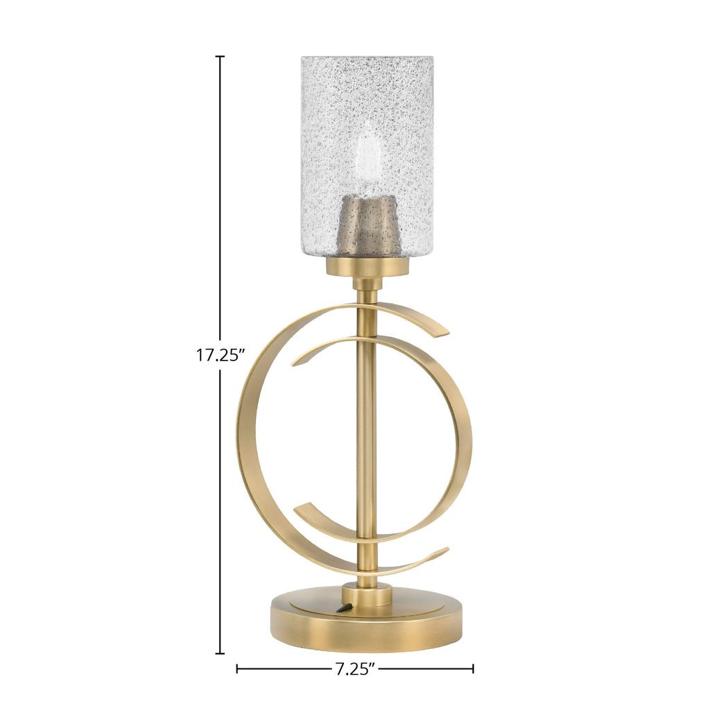 Accent Lamps One Light Accent Lamp in New Age Brass with 4" Smoke Bubble Shade