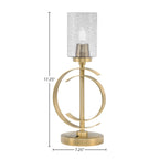Accent Lamps One Light Accent Lamp in New Age Brass with 4" Smoke Bubble Shade