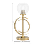 Accent Lamps One Light Accent Lamp in New Age Brass with 5.75" Clear Bubble Shade
