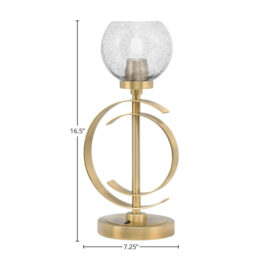 Accent Lamps One Light Accent Lamp in New Age Brass with 5.75" Smoke Bubble Shade
