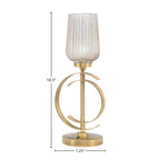 Accent Lamps One Light Accent Lamp in New Age Brass with 5" Silver Textured Shade