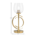 Accent Lamps One Light Accent Lamp in New Age Brass with 6" Clear Bubble Shade