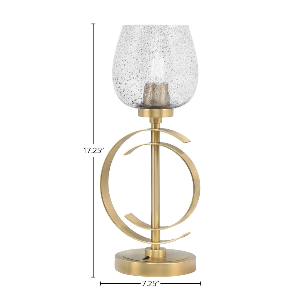 Accent Lamps One Light Accent Lamp in New Age Brass with 6" Smoke Bubble Shade