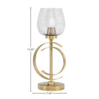 Accent Lamps One Light Accent Lamp in New Age Brass with 6" Smoke Bubble Shade