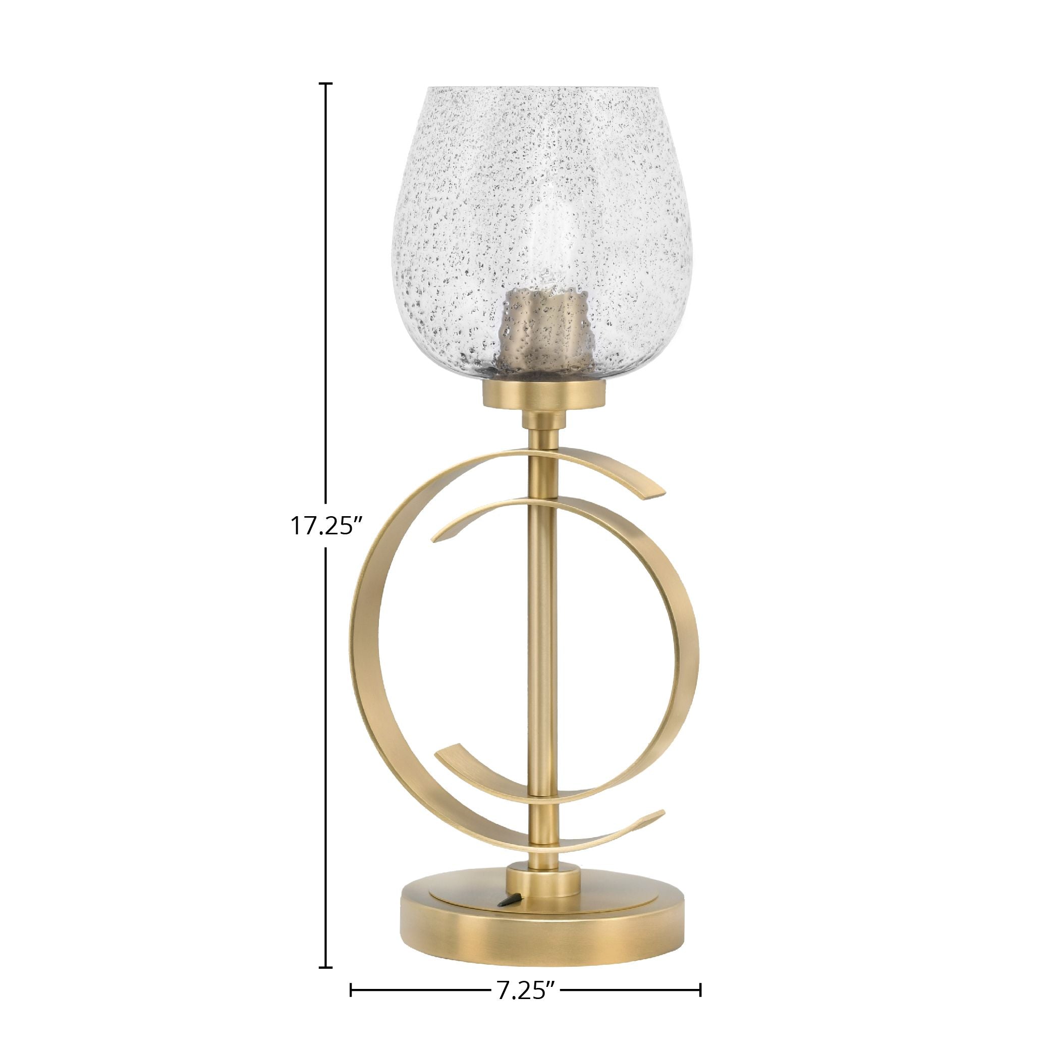 Accent Lamps One Light Accent Lamp in New Age Brass with 6" Smoke Bubble Shade