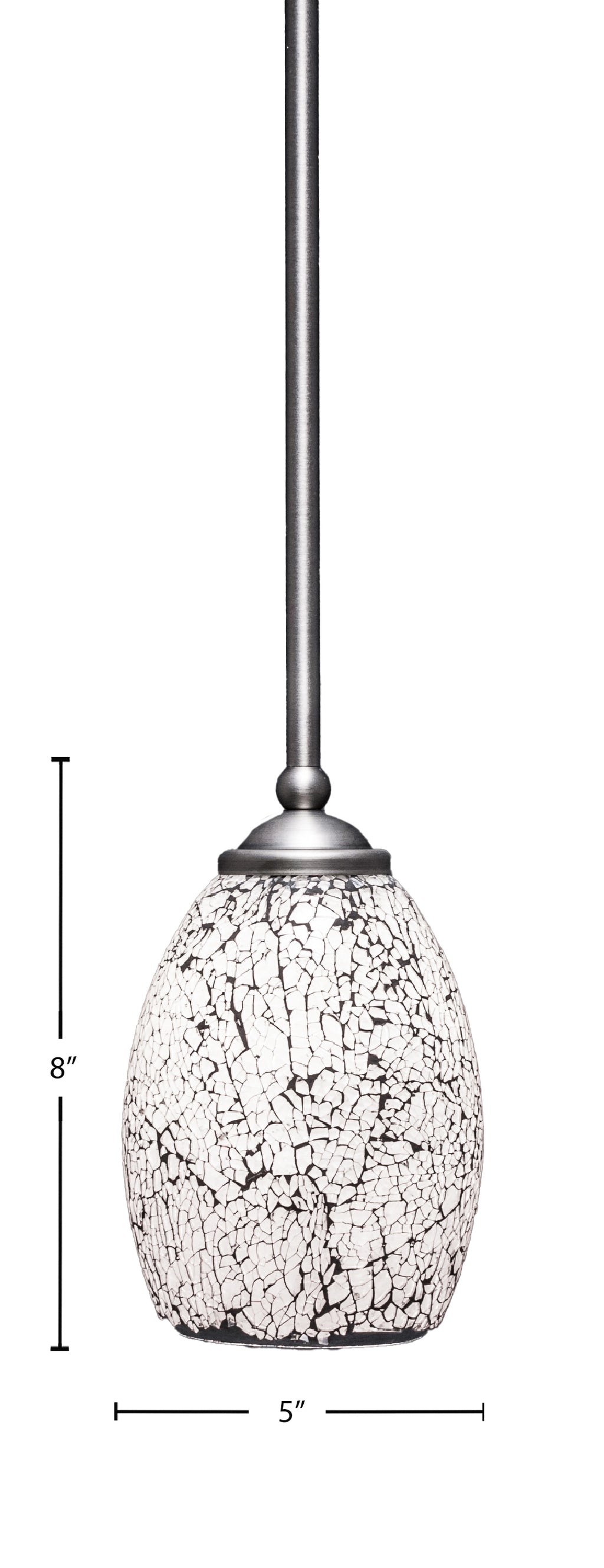 Zilo One Light Mini Pendant in Graphite with 5" Black Fusion Shade