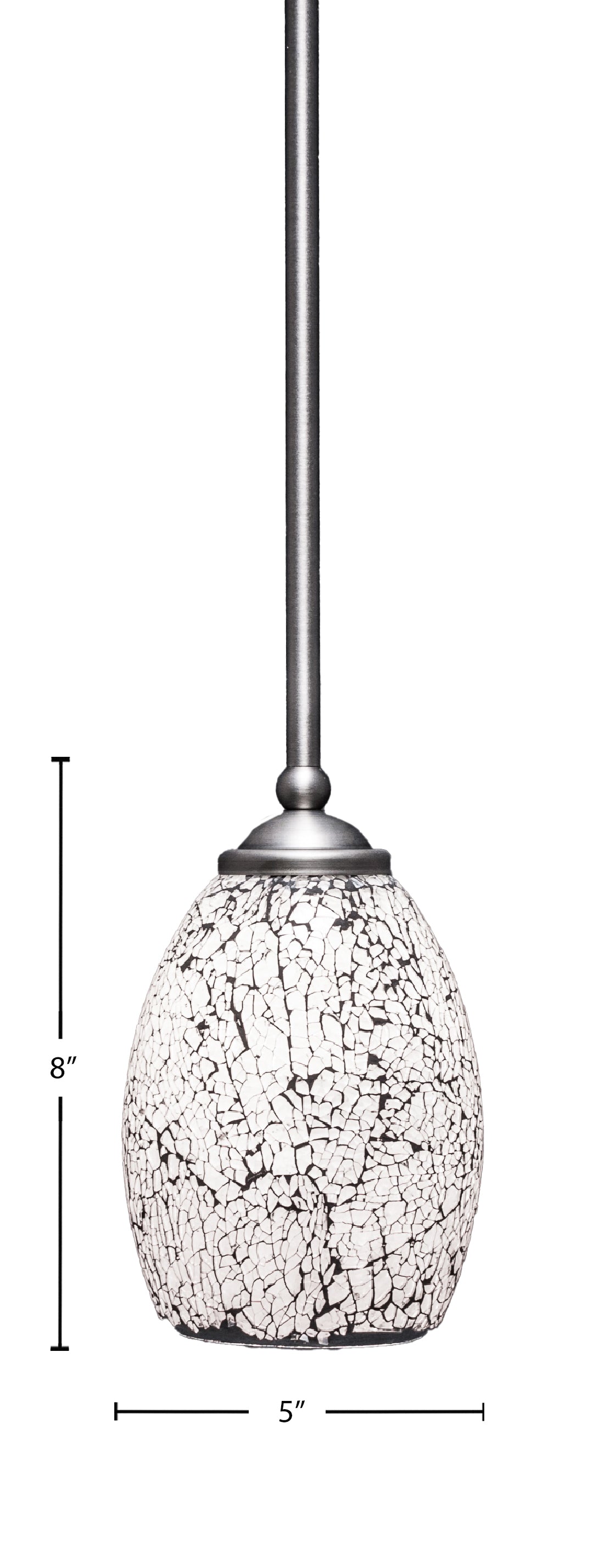 Zilo One Light Mini Pendant in Graphite with 5" Black Fusion Shade