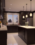 Zilo One Light Mini Pendant in Dark Granite with 5" Natural Fusion Shade