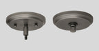 Zilo Four Light Chandelier in Graphite with 5" White Linen Shade