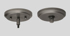 Zilo Six Light Chandelier in Graphite with 5.5" Fluted Frosted Crystal Shade