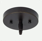 Apollo One Light Mini Pendant in Dark Granite with 5" Cayenne Linen Shade