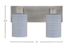 Apollo Two Light Bath Bar in Graphite with 4" Gray Matrix Shade