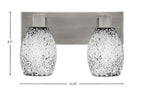 Apollo Two Light Bath Bar in Graphite with 5" Black Fusion Shade