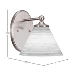 Capri One Light Wall Sconce in Brushed Nickel with 7" White Matrix Shade