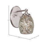 Capri One Light Wall Sconce in Brushed Nickel with 5" Natural Fusion Shade