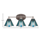 Capri Three Light Bath Bar in Brushed Nickel with 7" Sea Ice Art Glass Shade