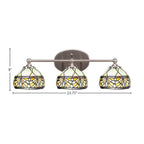 Capri Three Light Bath Bar in Brushed Nickel with 7" Royal Merlot Art Glass Shade