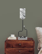Sandia One Light Accent Lamp in Matte Black & Graphite with Onyx Swirl Shade