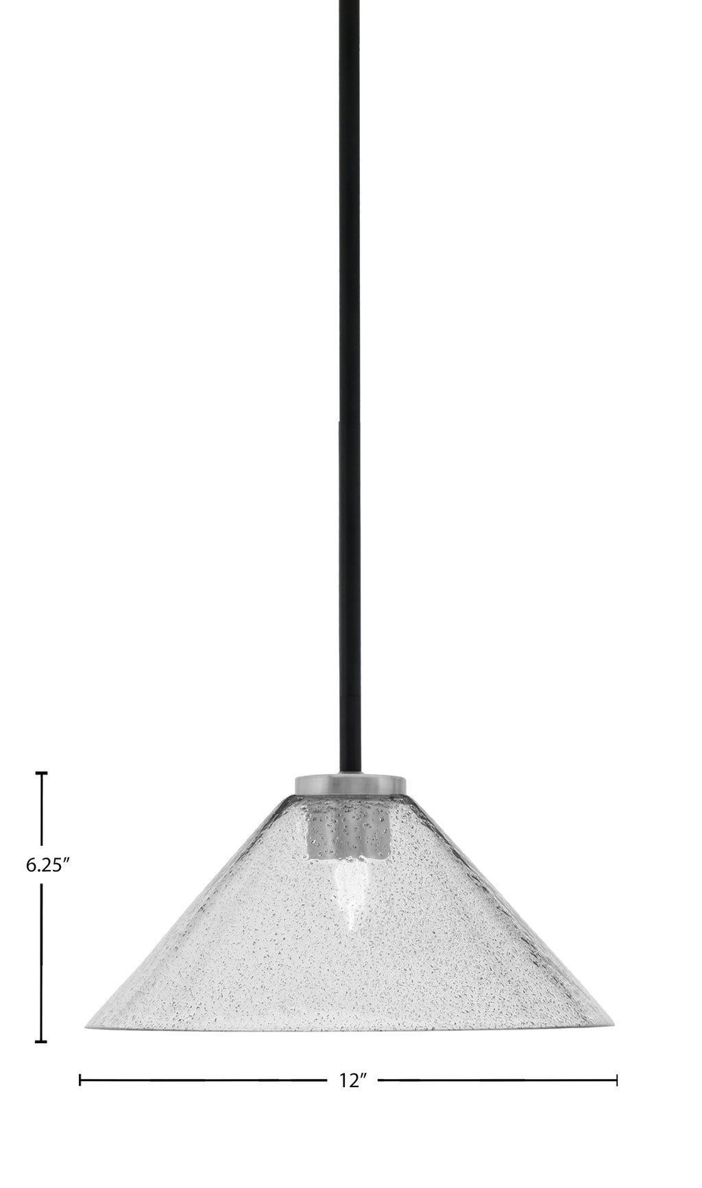 Sandia One Light Mini Pendant in Matte Black & Graphite with Smoke Bubble Shade