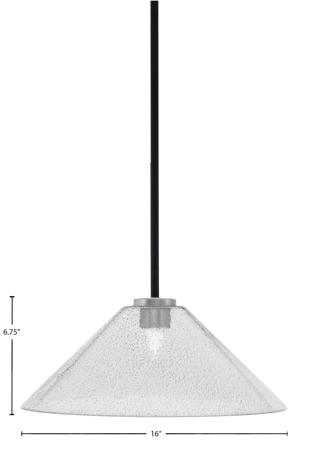 Sandia One Light Pendant in Matte Black & Graphite with Smoke Bubble Shade