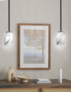 Sandia One Light Mini Pendant in Matte Black & Graphite with Onyx Swirl Shade