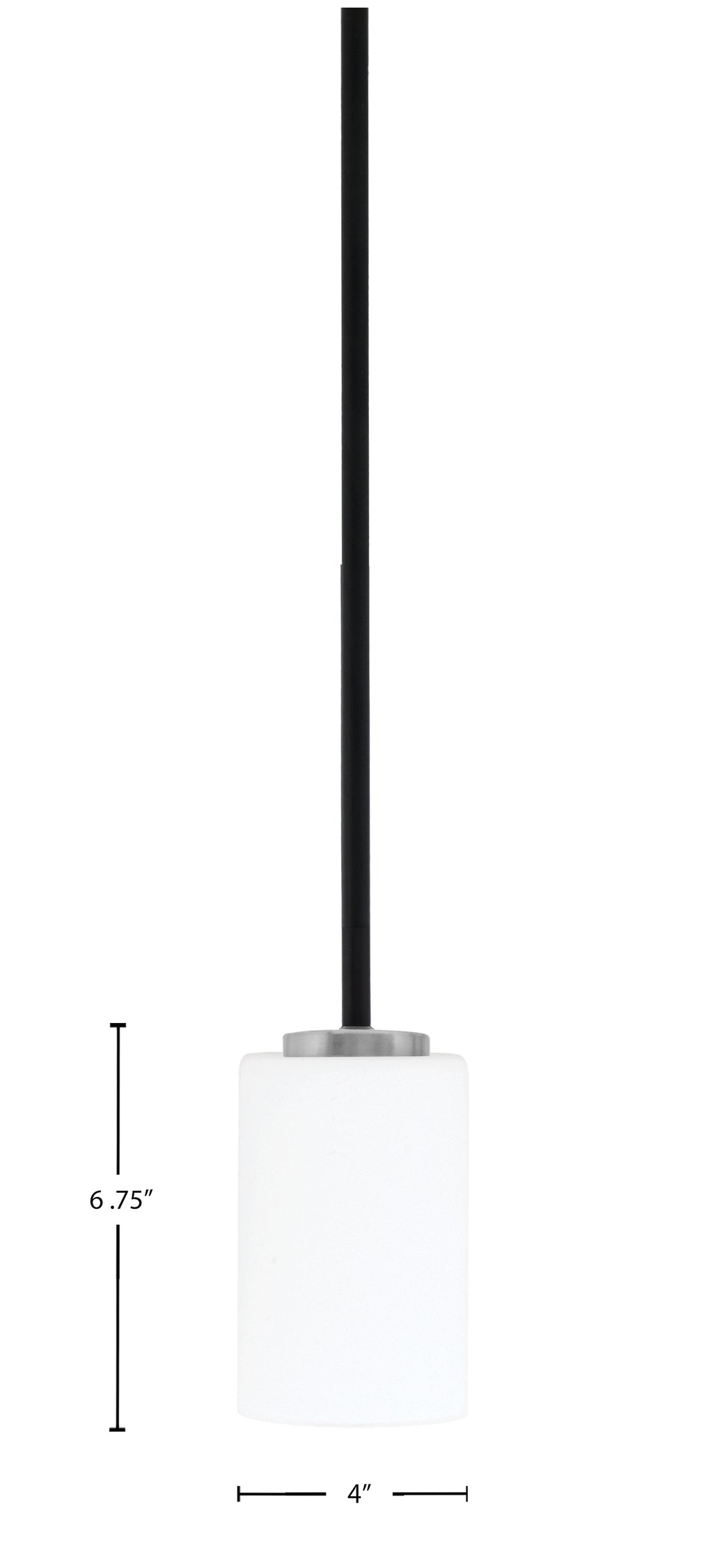 Sandia One Light Mini Pendant in Matte Black & Graphite with White Muslin Shade