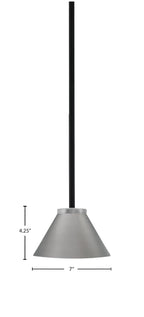 Sandia One Light Mini Pendant in Matte Black & Graphite with Graphite Metal Shade Shade