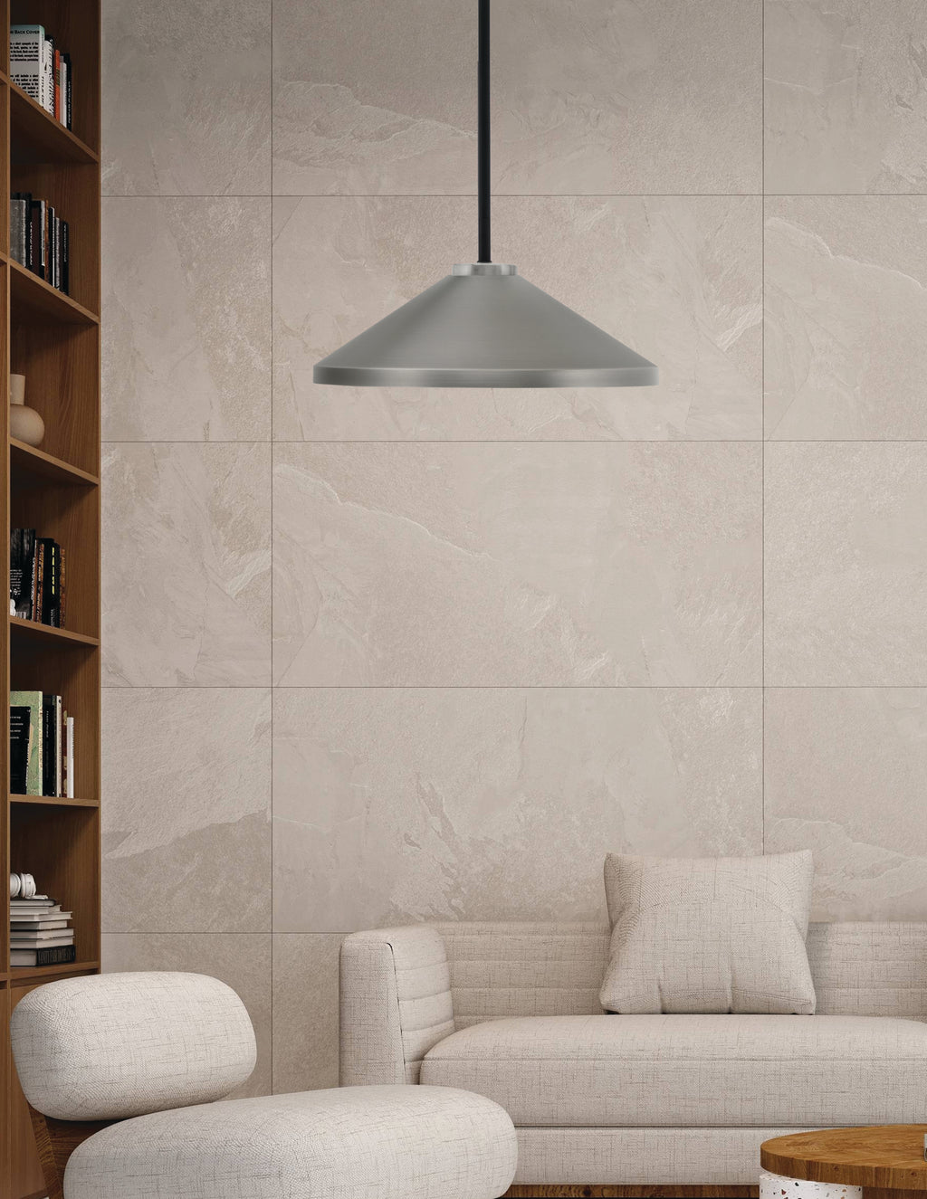 Sandia One Light Pendant in Matte Black & Graphite with Graphite Metal Shade Shade