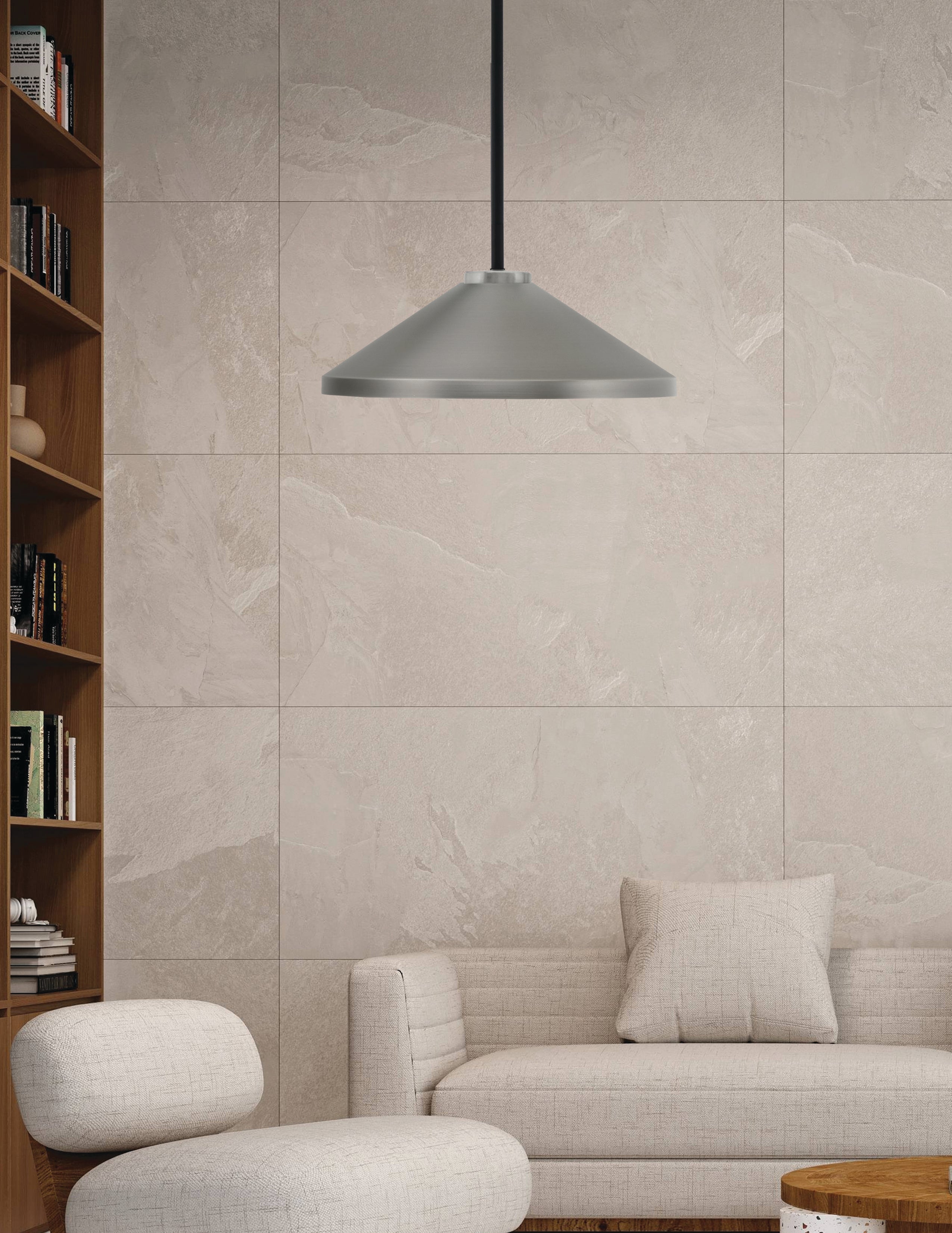 Sandia One Light Pendant in Matte Black & Graphite with Graphite Metal Shade Shade