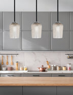 Sandia One Light Mini Pendant in Matte Black & Graphite with Silver Textured Shade
