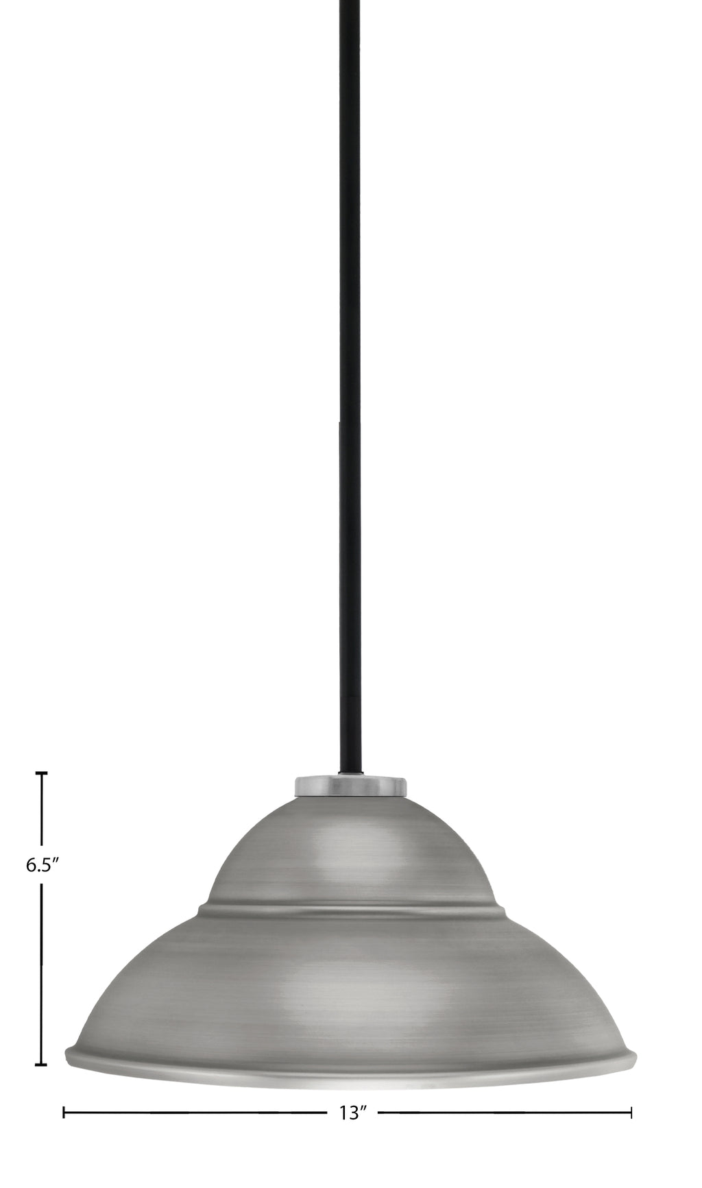 Sandia One Light Pendant in Matte Black & Graphite with Graphite Metal Shade Shade
