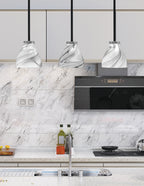 Sandia One Light Mini Pendant in Matte Black & Graphite with Onyx Swirl Shade
