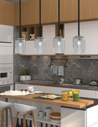 Sandia One Light Mini Pendant in Matte Black & Graphite with Smoke Bubble Shade