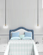 Sandia One Light Mini Pendant in Matte Black & New Age Brass with Clear Bubble Shade
