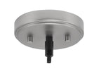 Sandia One Light Mini Pendant in Matte Black & Graphite with White Muslin Shade