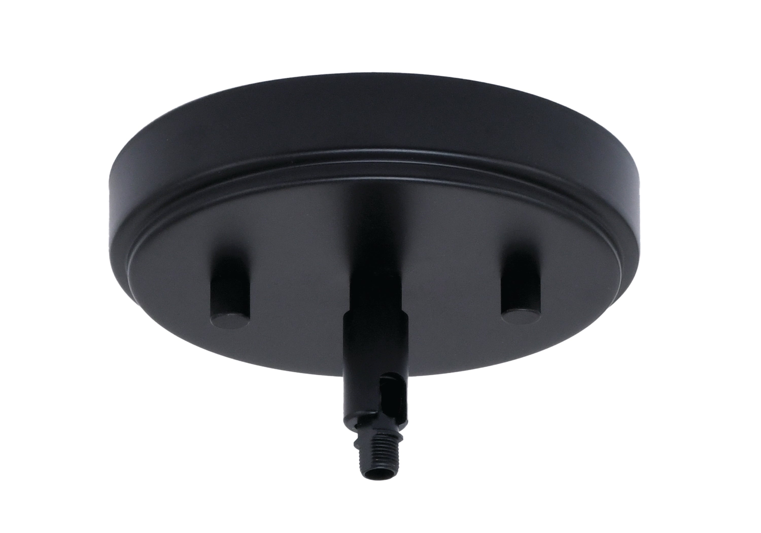 Sandia Six Light Chandelier in Matte Black with Smoke Textured Shade