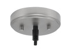 Sandia Six Light Chandelier in Matte Black & Graphite with Smoke Bubble Shade