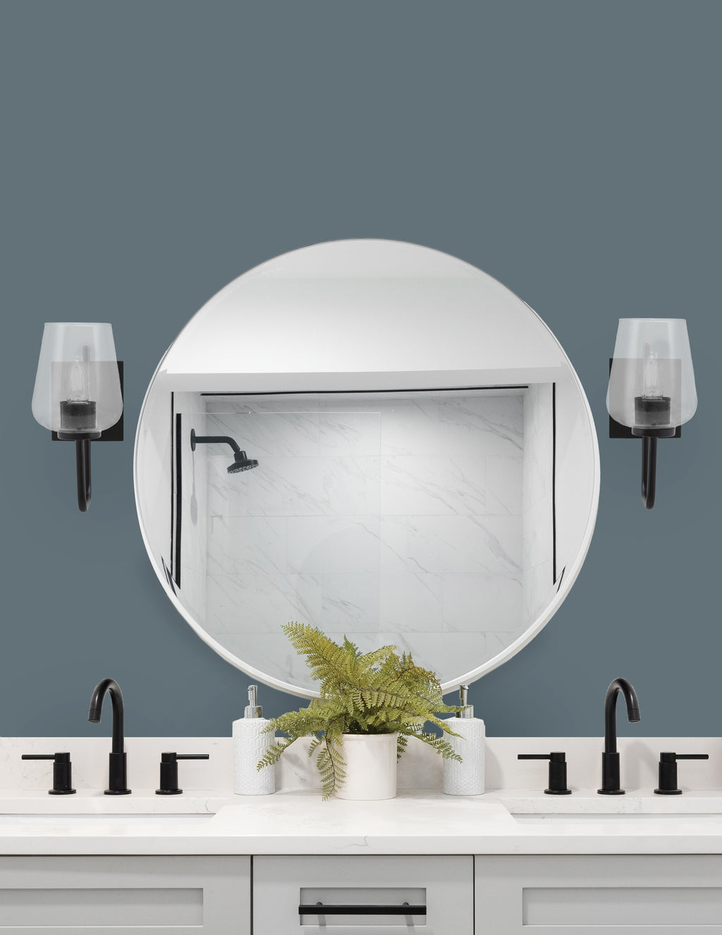 Sandia One Light Wall Sconce in Matte Black with Clear Bubble Shade