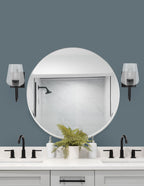 Sandia One Light Wall Sconce in Matte Black with Clear Bubble Shade