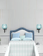 Sandia One Light Wall Sconce in Matte Black with Turquoise Textured Shade