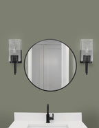 Sandia One Light Wall Sconce in Matte Black with Smoke Bubble Shade