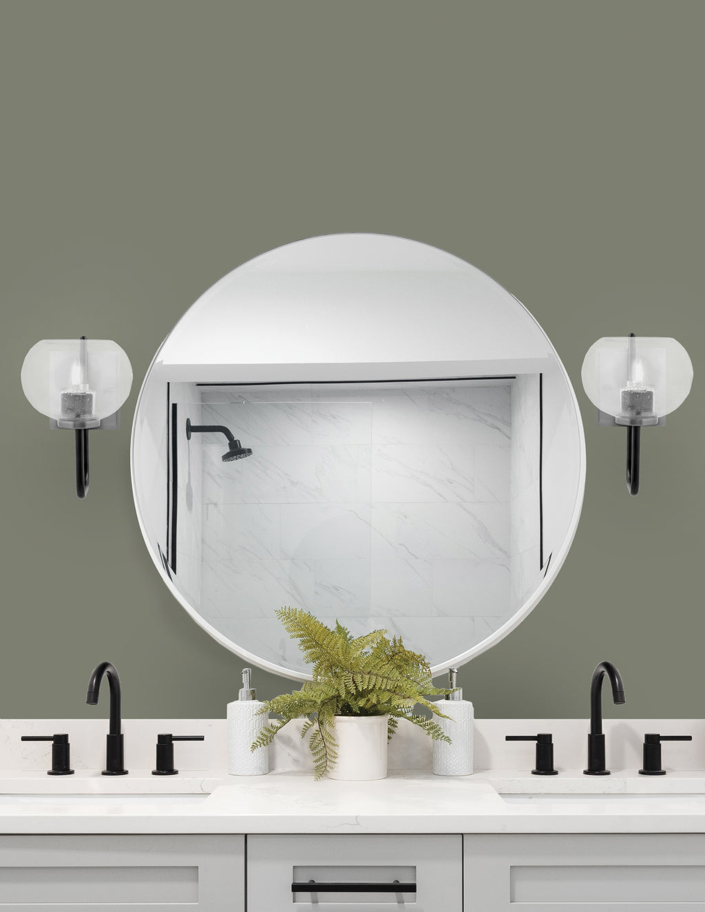 Sandia One Light Wall Sconce in Matte Black & Graphite with Clear Bubble Shade