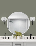 Sandia One Light Wall Sconce in Matte Black & Graphite with Clear Bubble Shade