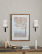 Sandia One Light Wall Sconce in Matte Black & Graphite with Silver Textured Shade