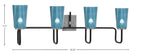 Toltec Lighting | 6224-MBGP-265