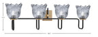 Toltec Lighting | 6224-MBNAB-4232