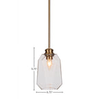 Rocklin One Light Pendant in New Age Brass with 6.25" Clear Bubble Shade