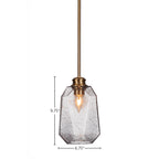 Rocklin One Light Pendant in New Age Brass with 6.25" Smoke Shade