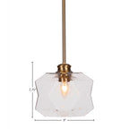 Rocklin One Light Pendant in New Age Brass with 8.75" Clear Bubble Shade