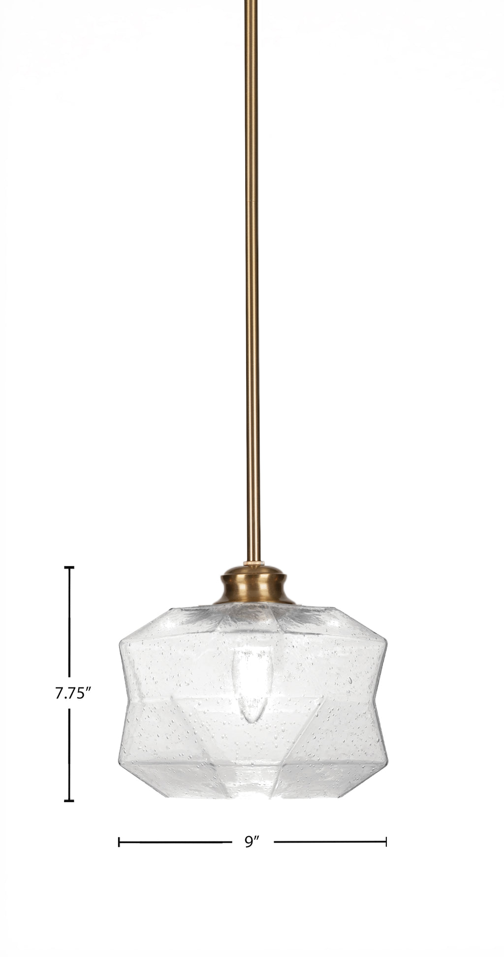Rocklin One Light Pendant in New Age Brass with 8.75" Smoke Shade